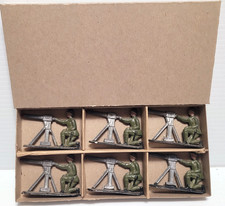VINTAGE LEAD 2  3/4 INCH WWI SOLDIERS  MACHINE GUNS  FREE SHIP  