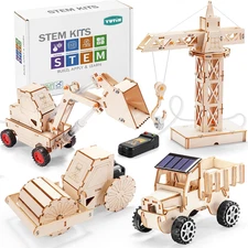 STEM Kits for Kids Ages 8-10 10-12, Wood Building Crafts Kit for Boys 8-12, Mode