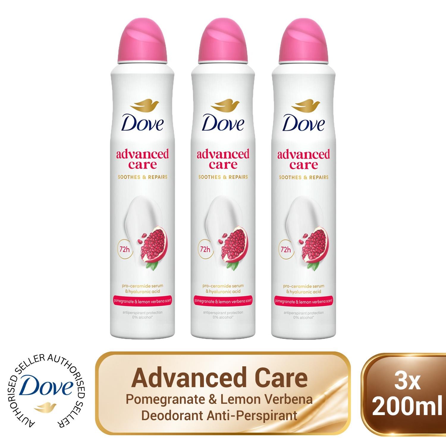 Dove Anti-perspirant Deodorant Go Fresh Pomegranate 72H Protection 200ml - Image 2