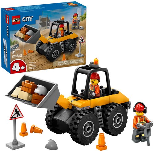 LEGO City Great Vehicles Желтый строительный колесный погрузчик 60450 игрушка Bri 3790₽