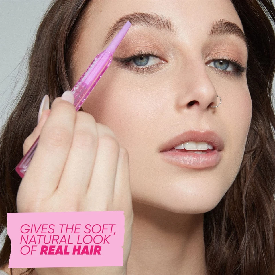 Lápiz de cejas Kosas Brow Pop - Larga duración, doble cara, marrón medio Foto 2 de 4