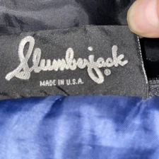 Slumberjack +25F Sleeping Bag Polyester Filled Blue 32X82 2.5 Lbs Zipper Broken