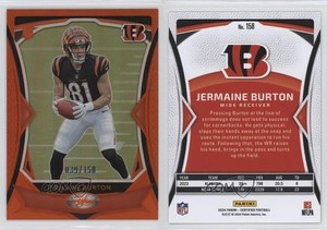 2024 Certified Rookies Orange Mirror /150 Jermaine Burton #158 Rookie RC