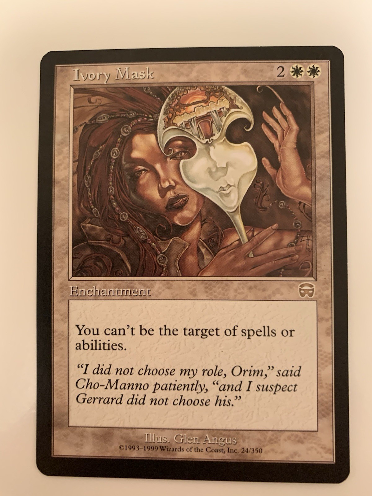 MTG NM Ivory Mask Mercadian Masques Free Shipping In The US with Tracking