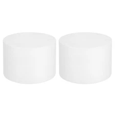 Round Foam Cake Dummy, 8"x 5" White Fake Cake Circles Dummies, 2Pcs