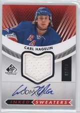 2012-13 SP Game Used Edition Inked Sweaters 9/50 Carl Hagelin #IS-CH Auto 2d8