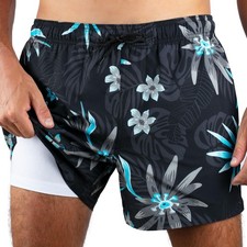 5 Adventure Men s Swim Trunks UPF 50 Quick-Dry Bathing Suit Shorts with P...