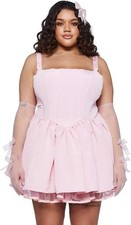 Dolls Kill Plus Magic Moves Corset Dress by Sugar Thrillz – Taffeta Corset Dress