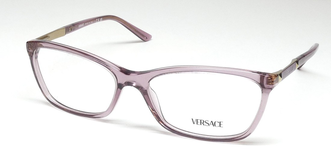 VERSACE 3186 5279 MARCO OJO DE GATO VIOLETA TRANSPARENTE HECHO EN ITALIA LINDAS GAFAS