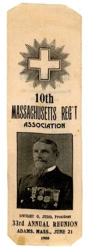 G.A.R. - Grand Army of the Republic – GAR 10 Massachusetts Infantry 1900 Ribbon