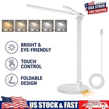 LED Desk Lamp Touch Sensor Reading Foldable Table Lamp Eye Caring Reading Light