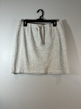 Juicy Couture Velour Skirt Y2K Heathered GrayMini Skirt Drawstring Crown LRG