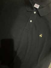 Brooks Brothers Performance Series Polo Men  s Large Black Golf Stretch Logo