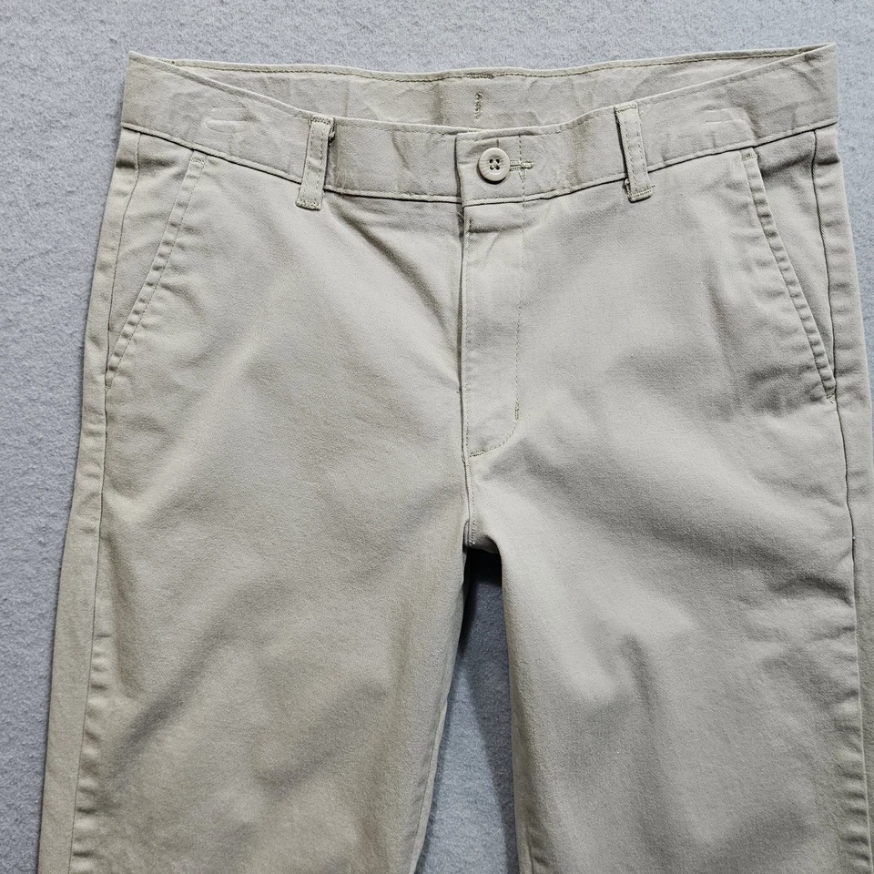 Izod Khaki Chino Pants Big Boys 16 Husky Beige Stretch Adjustable Waist 31x26 - Image 3 of 4