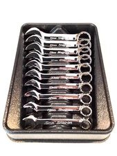 Snap On Tools NEW 10 Piece 12 Point Metric Midget Combination Wrench Set OXIM710