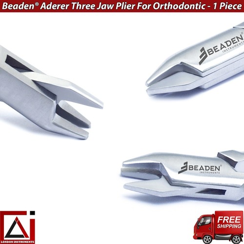 ADERER PLIER THREE PRONG 13 cm Orthodontic Dental Instruments S-Steel Set of 2 - Picture 5 of 8