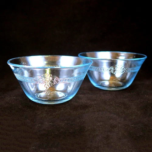 Anchor Hocking Fire King Philbe Sapphire Individual Baker Dishes Set of 2 JRB