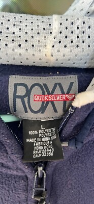 Roxy Quicksilver Hoodie Women s Large Size Jacket Sporty  Fleece - Retails $65