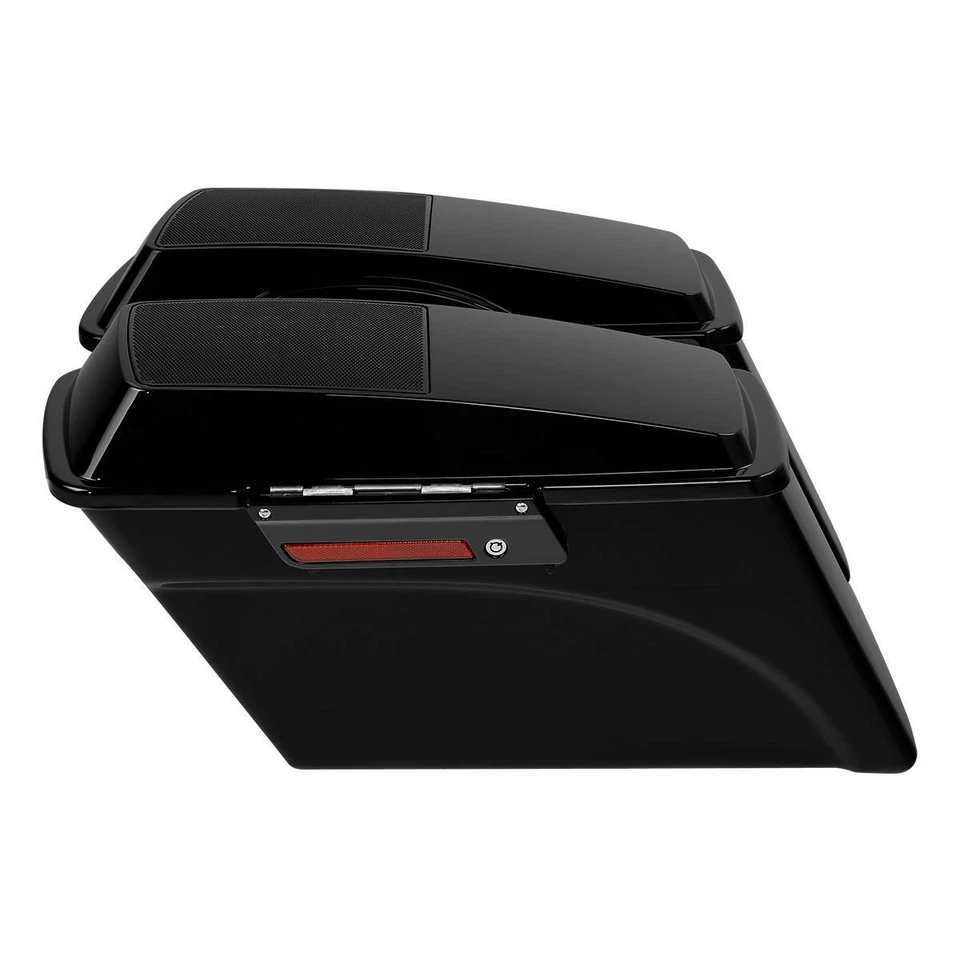 Vivid Black Hard Saddle bags w/ 6x9" Speaker Lids Fit For Harley Touring 94-2013 - Image 2 of 4