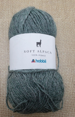 Hobbii Soft Alpaca 100% Alpaca Yarn, #29 Mint Gray