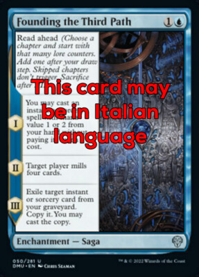MTG FOUNDING THE THIRD PATH FOIL EXC - FOUNDATION THE THIRD WAY 50 - DMU