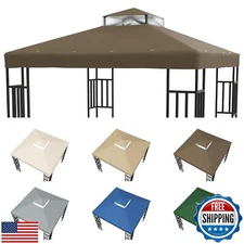 GUINGFUN 10 x 10 Gazebo Canopy Replacement Cover, Double Tiered Gazebo Top fo