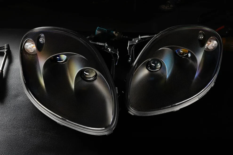 2000-2005 Ferrari 360 Carbon Fiber LED Headlights RHD Plug & Play