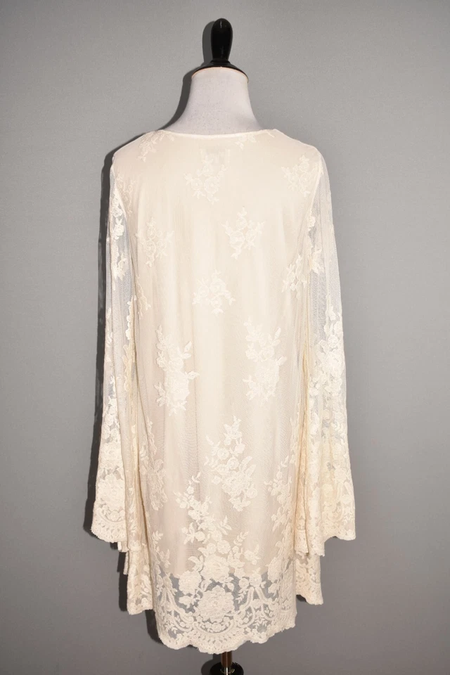 Mini Vestido SHOW ME YOUR MUMU $198 Crema Encaje Fannie Flow XS Foto 3 de 4