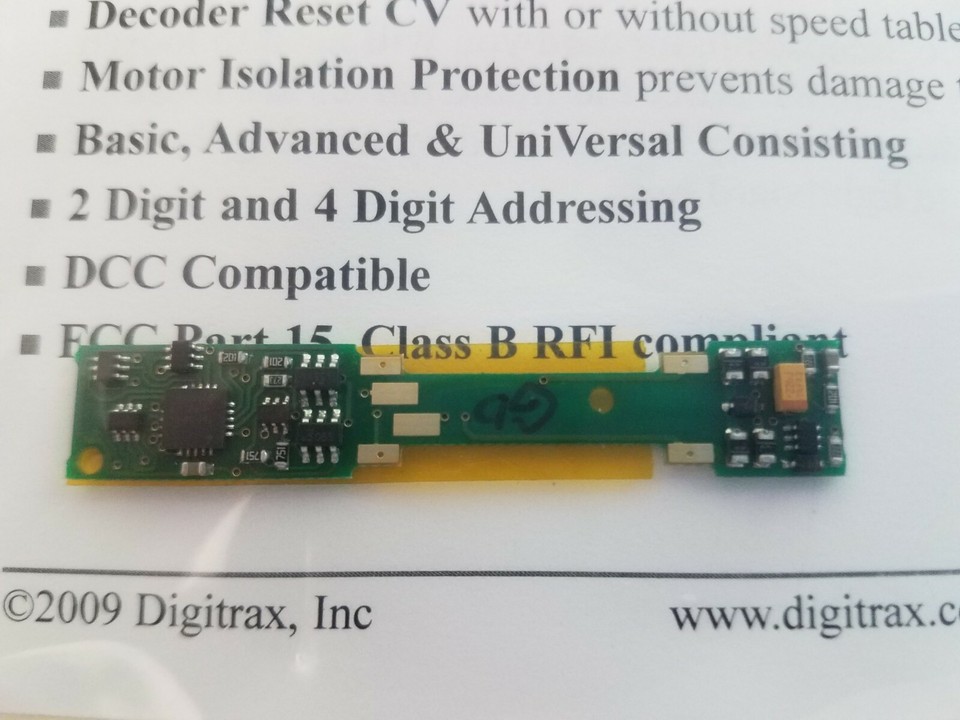 Digitrax Decoder Cv Values Digitrax DN163A3 ~ New 2026 ~ N Scale DCC Decoder Board Replacement ...