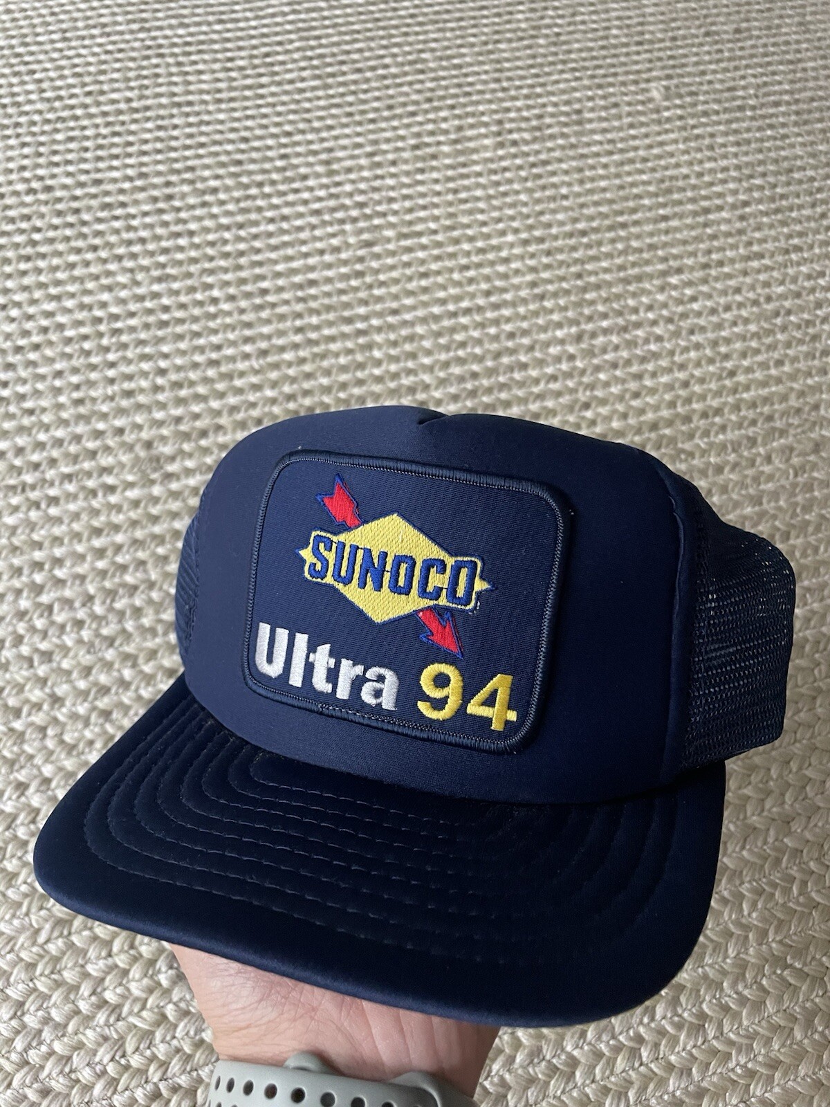 Vintage Sunoco Patch Snapback Baseball Trucker Ha… - image 1