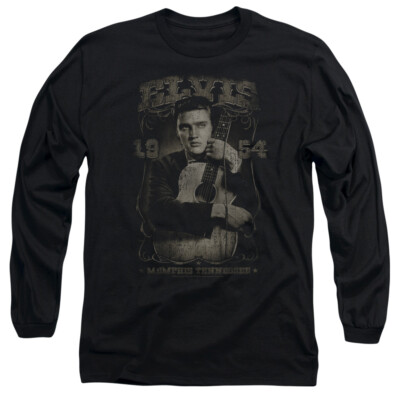 ELVIS PRESLEY 1954 Licensed Men's Long Sleeve Graphic Tee Shirt SM-3XL 