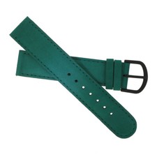 WatchPeople Uhrenarmband Leder grün 18 mm