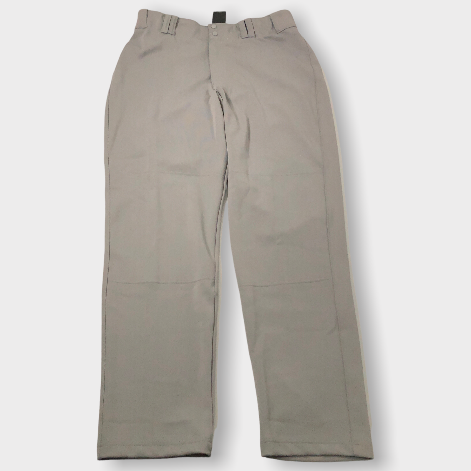 Adidas Mens Baseball Pants Large Gray 36x33 Full Length Snap Softball