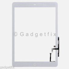 USA New White Touch Screen Glass Digitizer For iPad Air  Adhesive  Home Button