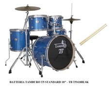 TAMBURO T5 STANDARD 18" TB T5S18BLSK BLue Sparkle BATTERIA ACUSTICA con Piatti