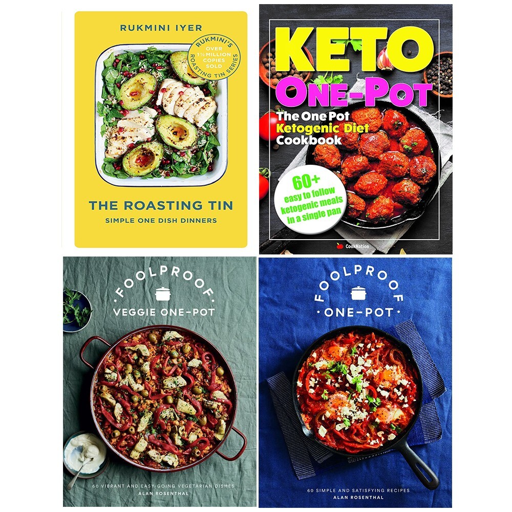 Roasting Tin Rukmini Iyer (HB),Ketogenic Diet,Foolproof Vegetarian (HB) 4 Books