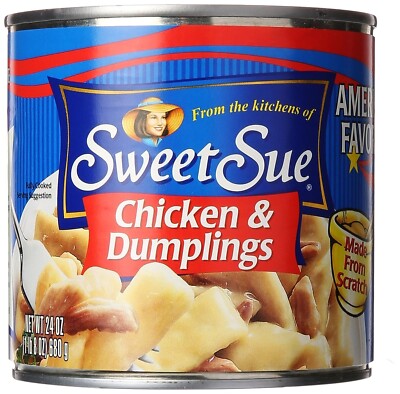 Chicken & Dumplings, 24 oz Can (Pack of 1), Heat and Serve Soup Meal