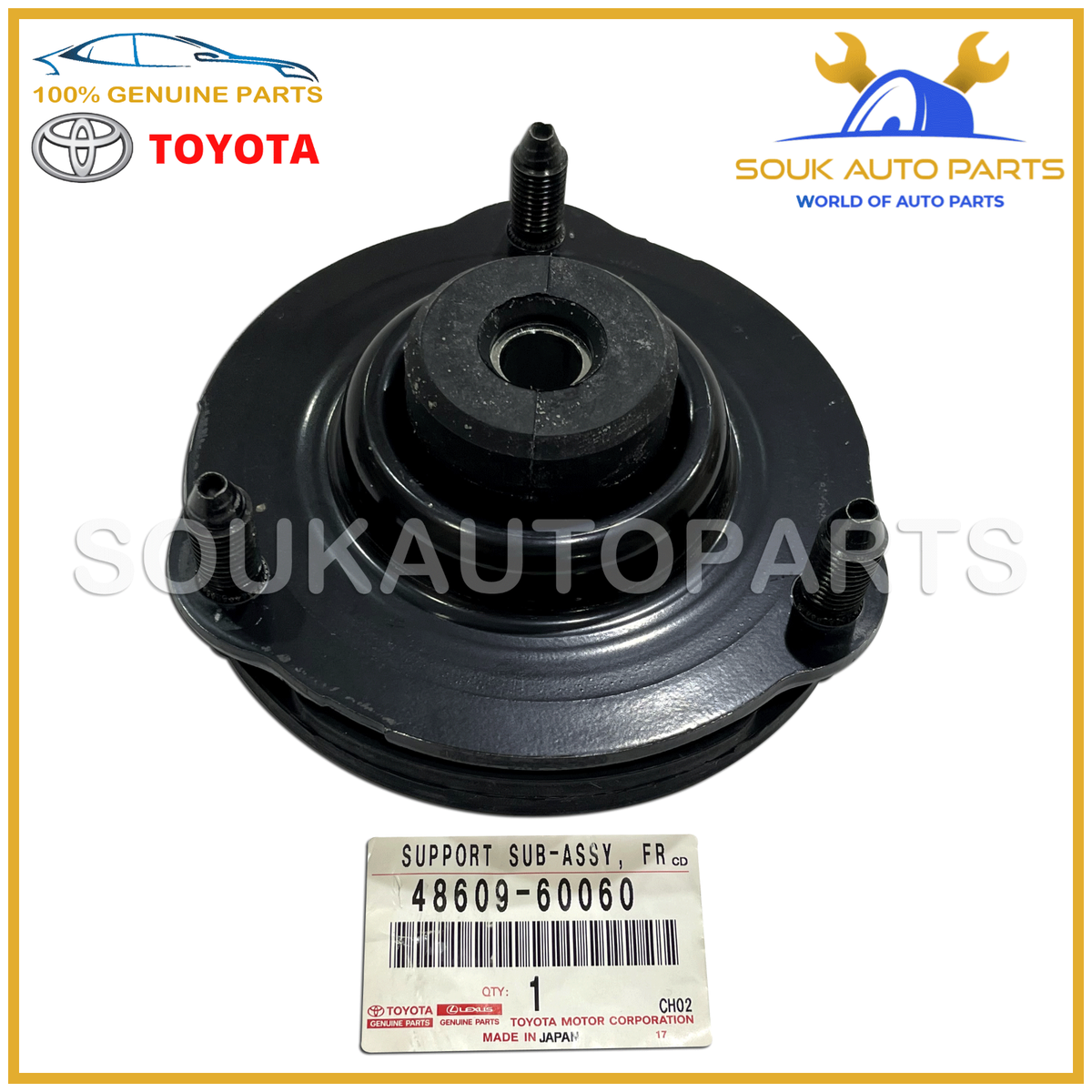 48609-60060 Genuine Toyota SUPPORT SUB-ASSY, FR SUSPENSION, RH/LH