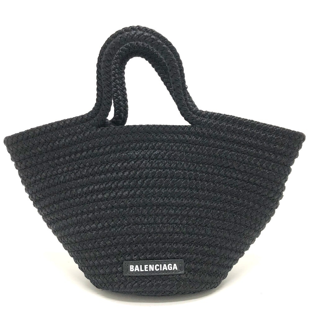 BALENCIAGA 695612 logo Ibiza Small Bag Hand Bag Nylon Black BALENCIAGA 695612 logo Ibiza Small Bag Hand Bag Nylon Black