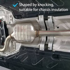 Exhaust Heat Shield Automotive Embossed Aluminum Muffler Shieldwrap 12 X20 In