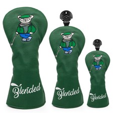 Green Golfer Wood Club Headcover Golf Driver/ Fairway Wood/ Hybrid Head Cover