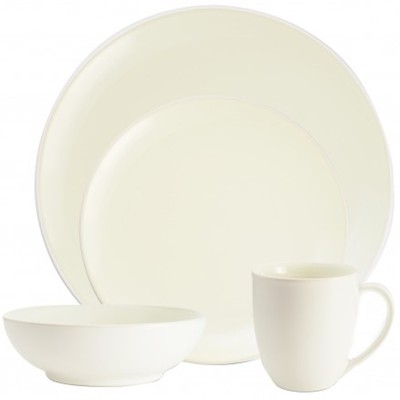 Noritake Colorwave White Coupe 48Pc Dinnerware Set, Service for 12
