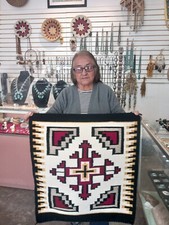 Navajo regional rug woven by Hester Watson very pleasing