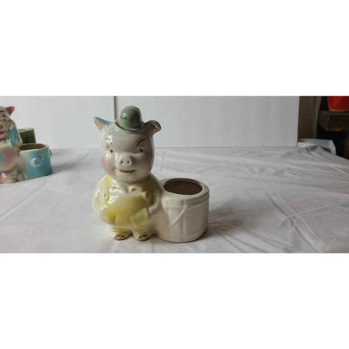 Vintage Antique Shawnee Pottery Mini Pig Planter 5''