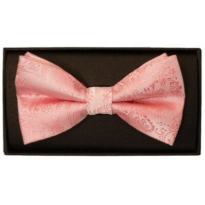 KRAWATTEN R US Hellrosa Paisley Handarbeit Herren Fliege Dickie Bow Rosa Hochzeit Krawatte
