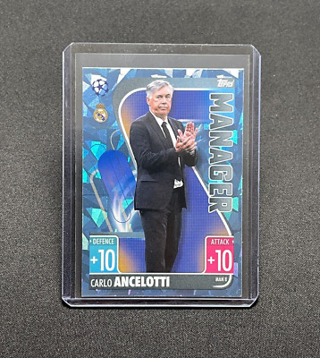 Carlo Ancelotti 2021-22 Topps Match Attax UCL Extra Manager Crystal #MAN 8