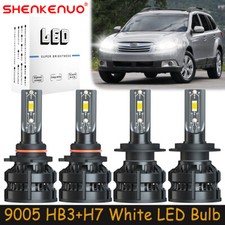 For Subaru Outback 2005-2014 Combo 9005 H7 LED Headlights Bulbs High Low Beam Z8