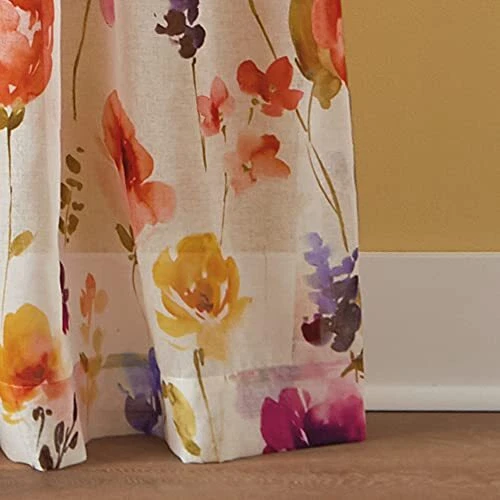  Sabel акварель цветочный печать род карман 50 «W x 63» L (упаковка из 1) многоцветный - Изображение 3 из 4