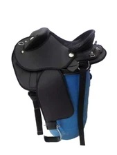 Beautifull Synthetic Half breed saddle Without horn Black size 16".