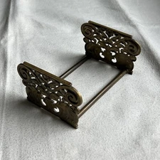 Antique Brass Acanthus & Volute Expanding Book Holder